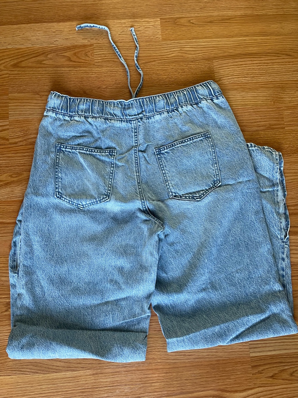 Sincerely Jules Drawstring Wide Leg Denim Pants - Picture 4 of 4